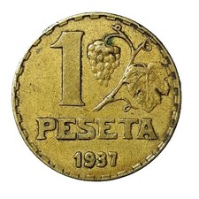 Spagna peseta 1937 usato  Aosta