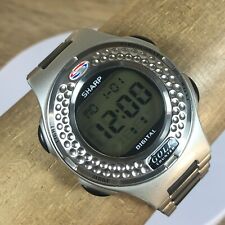 Usado, Relógio digital Sharp masculino balcão de golfe tom prata multifuncional 42mm quartzo 8" comprar usado Usado, Relógio digital Sharp masculino balcão de golfe tom prata multifuncional 42mm quartzo 8" comprar usado  Enviando para Brazil