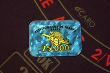 X 1 - Aviation Club de France - ACF - WPT - B&G Plaque 25000 - Poker Chip comprar usado  Enviando para Brazil