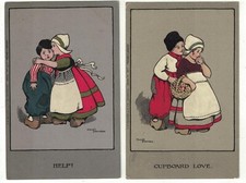 Postcards dutch children for sale  DISS