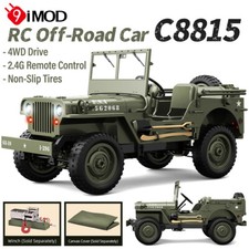 RC C8815 1/10 Jeep carro militar 2.4GHZ 4WD pneus de borracha off-road com luzes carro comprar usado  Enviando para Brazil