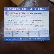 1989 rangers tottenham for sale  SUDBURY
