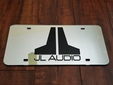 Placa de licença JL Audio cromada e preta acrílica espelhada, usado comprar usado  Enviando para Brazil