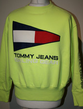 Moletom Tommy Hilfiger Jeans Neon -S/M- Gola Redonda - Equipamento de Vela Jumper comprar usado  Enviando para Brazil