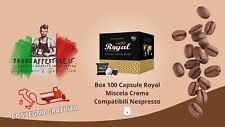 100 Capsule Royal Caffè Miscela Crema compatibili Nespresso original comprar usado  Enviando para Brazil