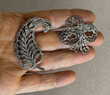 1960s marcasite brooches for sale  NOTTINGHAM