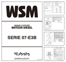 Kubota 07-E3B Seria Silnik wysokoprężny Instrukcja warsztatowa FR PDF na sprzedaż  PL