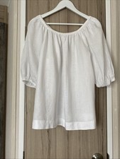 White pure linen for sale  RUGBY