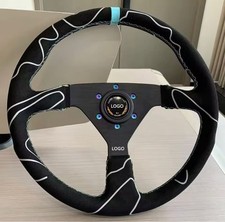 Volante esportivo de corrida de couro camurça 14 polegadas 400 Jdm comprar usado  Enviando para Brazil