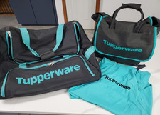 LOTE Tupperware Rolling Kit Bolsa, Kit Bolsa, Avental Preto Azul-petróleo (os sacos estão vazios) comprar usado  Enviando para Brazil