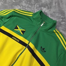 Jaqueta de atletismo Adidas Originals Jamaica verde e amarela zíper completo masculina tamanho 2XL comprar usado  Enviando para Brazil