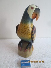 Wooden parrot sculpture for sale  POOLE