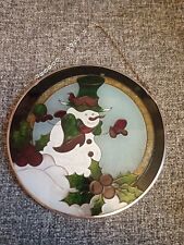 Snowman round stained for sale  GRIMSBY