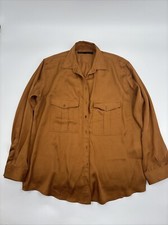 Blusa ZARA manga 3/4 sólida carmelo leve botão para baixo tamanho grande comprar usado  Enviando para Brazil