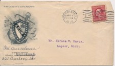 Antiga Ordem dos Trabalhadores Unidos Nova York 1910 grande gravador envelope máquina ca comprar usado  Enviando para Brazil