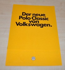1982 Volkswagen VW Polo Classic Brochure Broszura DE na sprzedaż  PL