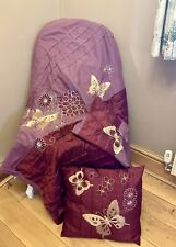 Embroidered butterfly purple for sale  ABERGAVENNY