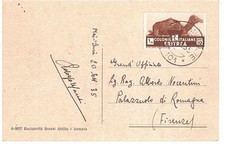 Eritrea cent.10 dromedario usato  Mandello del Lario