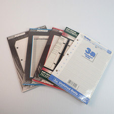 Lote 5 pacotes 3 anéis 5,5" x 8,5" Day Runner & Super Trax REFILL comprar usado  Enviando para Brazil
