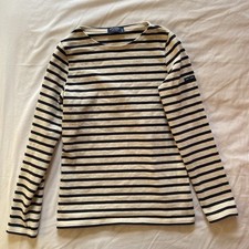 Camisa bretã listrada Saint James L’atelier Meridame azul marinho e creme comprar usado  Enviando para Brazil