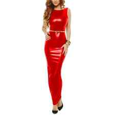 Usado, Vestido longo lápis sem mangas para mulheres PVC couro slim fit vestido hobble maricas comprar usado  Enviando para Brazil