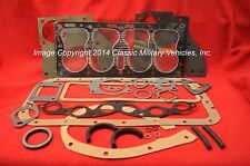 Conjunto de junta de revisão de motor Willys Jeep. Cabeça chata CJ2A CJ3A M38 MB Ford GPW L134, usado comprar usado  Enviando para Brazil