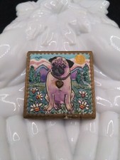 Vintage handpainted pug for sale  Raleigh