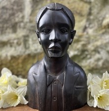 Carved ebony portrait for sale  CAMBORNE
