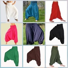Calça Feminina Ali Baba Harém Cigana Hippie Baggy Sólida Calça Boho Yoga comprar usado  Enviando para Brazil