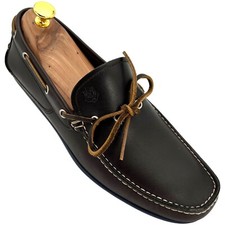 Mocassim Salvatore Ferragamo Boat Deck Shoes 7.5EE couro marrom casual comprar usado  Enviando para Brazil