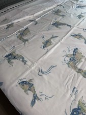 Conjunto de 5 peças de capa de edredom feita à mão com estampa asiática Koi algodão sálvia e bege novo comprar usado  Enviando para Brazil