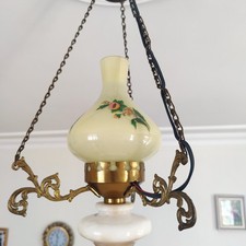 Candelabro vintage luminária de teto de vidro mármore comprar usado  Enviando para Brazil