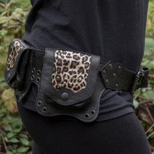 Bolsa de cinto utilitária de couro leopardo bolso motociclista boho bolsa de viagem pochete comprar usado  Enviando para Brazil