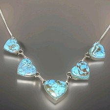 Turquoise heart necklace for sale  BURNLEY