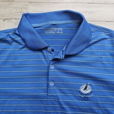 Usado, Camisa polo masculina listrada azul Regatta Bay Golf Yacht Nike golfe MED absorvendo comprar usado  Enviando para Brazil