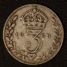 Threepence 1902 1910 for sale Threepence 1902 1910 for sale  SIDMOUTH