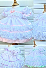 DREAM 0-18 mth bebé niñas encaje y cinta capas tradicional con red de volantes vestido segunda mano  Embacar hacia Mexico