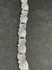 Silver filigree bracelet for sale  LEEDS