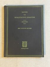 Notes qualitative analysis for sale  CARDIFF