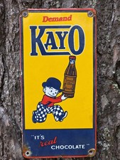 Placa de porcelana vintage DEMAND KAYO 'É CHOCOLATE REAL' 10,5"x5,5" comprar usado Placa de porcelana vintage DEMAND KAYO 'É CHOCOLATE REAL' 10,5"x5,5" comprar usado  Enviando para Brazil