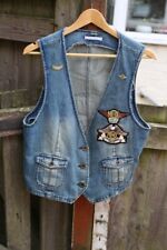 Denim waistcoat biker for sale  BOSTON