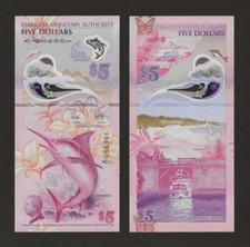 BERMUDA US$ 5 dólares 2024, P-64a, novo polímero, prefixo A/1 Scott / Van Hulle, UNC. comprar usado  Enviando para Brazil