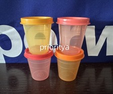 Tupperware Tupper Mini Anões Recipiente 2 oz Conjunto de 4 Laranja Coral Amarelo Novo, usado comprar usado  Enviando para Brazil
