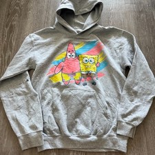 Moletom com capuz Sponge Bob calça quadrada desenho animado - Tamanho P cinza, usado comprar usado  Enviando para Brazil
