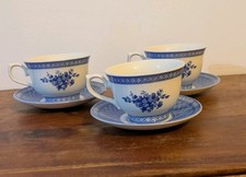 Churchill blue teacup for sale  LEEDS
