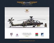 Impressão de perfil de helicóptero AH-64 Apache exército britânico A3 comprar usado  Enviando para Brazil