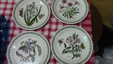 Używany, Portmeirion Ogród botaniczny Talerze boczne 21,5cm (8,5") Zestaw 4 szt. wszystkie różne na sprzedaż  Wysyłka do Poland