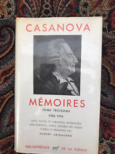 Pléiade casanova mémoires d'occasion  La Rochelle