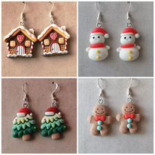 Christmas earrings silver for sale  GRANTHAM