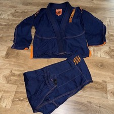 Conjunto de roupa Sanabul Jiu JItsu Gi Kids K2 laranja marinho BJJ luta artes marciais comprar usado  Enviando para Brazil